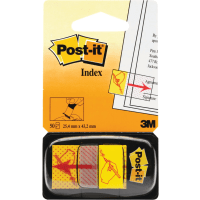 Post-it Sign Here Index Tabs Dispenser 25x43mm - Yellow (50 Pack) 680-9