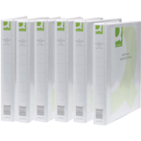 Q-Connect A4 25mm Presentation 2D Ring Binder White (6 Pack) KF72645