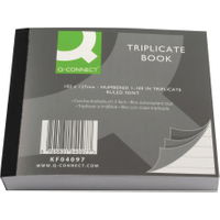 Q-Connect Feint Ruled Triplicate Book 102mm x 127mm