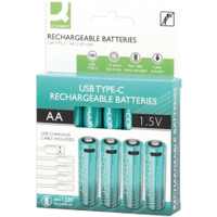 Q-Connect KF14129 Rechargeable AA Batteries (4 Pack)