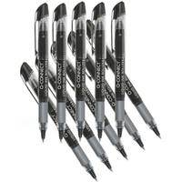 Q-Connect Liquid Ink Rollerball Pen 0.4mm Line Black (10 Pack)