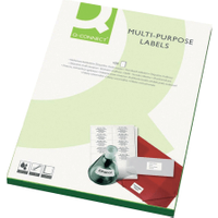 Q-Connect Multipurpose Labels Laser Copier Inkjet 63.5mm x 46.5mm White (1800 Pack)