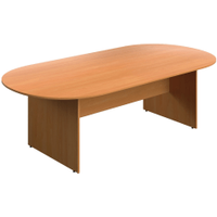 Serrion Wooden Boardroom Table 2400x1200x730mm Beech KF800242