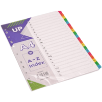UP White/Multicoloured Dividers A-Z UP0057