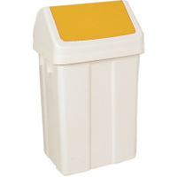 VFM White/Yellow Swing Bin 50L