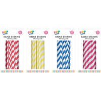 Value Paper Straws Stripes Assorted 50x24 (1200 Pack)