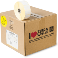 Zebra Z-Perform 1000T (880003-025D) White Label Roll 38mm x 25mm - 12 x 2580 Labels (Original)