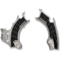 Acerbis X-Grip Frame Guards - Honda CRF250R/ CRF250RX & CRF300RX 2022-23, CRF450R & CRF450RX 2021-23 - Silver/ Black