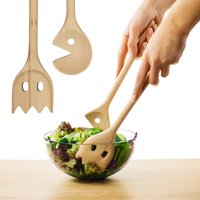 12% Rabatt getDigital RetroSalatbesteck aus Buchenholz ideal für Nerds und Fans