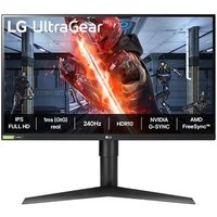 Monitor Gamer LG UltraGear 27", FHD, 240Hz, 1ms, IPS, FreeSync Premium, G-Sync, HDR10, Altura Ajustável - 27GN750-B.AWZ