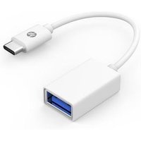 Adaptador HP USB-C para USB A, Branco, DHC-TC105 - 9YF06AA