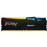Memória RAM Kingston Fury Beast RGB, 8GB, 5200MHz, DDR5, CL40, para Intel XMP, Preto - KF552C40BBA-8