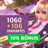 Free Fire - 1.060 Diamantes + 10% de Bônus