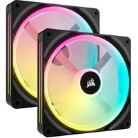 Kit Com 2 Ventoinhas Corsair iCUE LINK QX140, 140mm, RGB, Preto - CO-9051004-WW