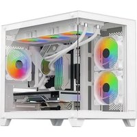 Gabinete Gamer Husky Dome 210, Mini Tower, M-ATX, Lateral e Frontal em Vidro, Sem FANs, Branco - HGN210BR