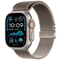 Apple Watch Ultra 2 GPS + Cellular, Caixa Natural de Titânio de 49 mm, Pulseira Natural Estilo Milanês de Titânio, Tamanho M - MX5R3BE/A