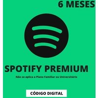 Cartão Presente 6 Meses de Spotify - Premium Individual