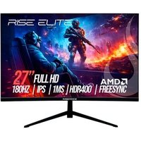 Monitor Gamer Rise Mode Prime 27", FHD, 180Hz, 1ms, IPS, FreeSync, HDR 400, HDMI e DisplayPort, sRGB 110%, Preto - RM-MOG-27F180FH-B
