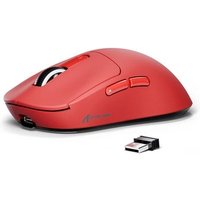Mouse Gamer sem Fio Attack Shark X3 Tri-Mode, 26.000 DPI, Sensor Óptico PAW3395, 6 Botões Programáveis - Vermelho