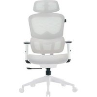 Cadeira Office XT Office X-Max, Até 120Kg, Reclinável, Braço 2D, Cilindro de Gás Classe 4, Tela Mesh, Branca e Cinza Claro - XTO-105