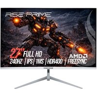 Monitor Gamer Rise Mode Prime 27", Full HD, 240Hz, 1ms, IPS, FreeSync, HDR 400 HDMI e DisplayPort, Branco - RM-MOG-27F240FH-W
