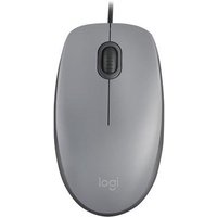 Mouse com fio USB Logitech M110 com Clique Silencioso, Design Ambidestro e Facilidade Plug and Play, Cinza - 910-006757