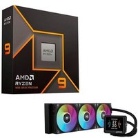 Processador AMD Ryzen 9 9950X, 4.3 GHz (5.7 GHz Max Turbo), Cache 64MB, 16 Núcleos, 32 Threads, AM5, Sem Vídeo Integrado - 100-100001277WOF + Water Cooler MACH1 GLACIAL, ARGB, 360mm, AMD e Intel, Preto - IMV360BK