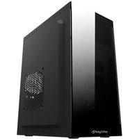 Gabinete Keytime Frame, Micro-ATX, Painel Lateral Ventilado, Frente em Vidro Temperado, Sem Fans, Preto - KYT00044