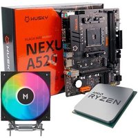 Placa-Mãe Husky Nexus A520 + Processador AMD Ryzen 5 5500F + Air Cooler MACH1 ARTIC