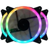 Kit com 3 Ventoinhas Redragon, 120mm, RGB, Preto - GC-F011