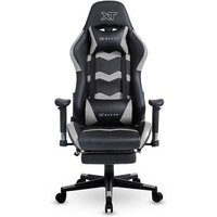 Cadeira Gamer XT Racer Speed Series, Até 120kg, Com Almofadas e Apoio de Pés, Reclinável, Descanso de Braço 2D, Preto e Cinza - XTS170