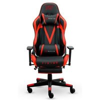 Cadeira Gamer XT Racer Viking Series, Até 120kg, Com Almofadas e Apoio de Pés, Reclinável, Descanso de Braço 3D, Preto e Vermelho - XTR-026