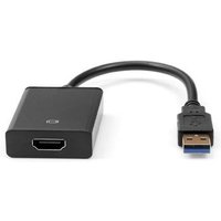 Cabo Adaptador de USB 2.0 para HDMI Plus Cable, 15 Centímetros - ADP-USBHDMI10BK