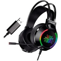 Headset Gamer 5+ W5-2000, RGB, 7.1 Surround, Drivers 50mm, USB, Preto - 015-0084