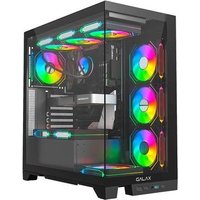 Gabinete Galax Alpha Black, Mid Tower, ATX, Frontal de Vidro, Preto - GLX-ALPHA-2069