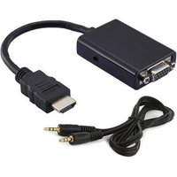 Cabo Adaptador HDMI Macho para VGA Fêmea + P2 MD9 - 7108