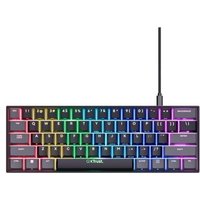 Teclado Mecânico Gamer GXTrust Gaming 867 Acira Mini, RGB, 60%, USB-A e USB-C, Preto - 24882