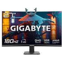 Monitor Gamer Gigabyte 27" QHD, 180Hz, 1ms, VA, DisplayPort 1.4 e HDMI 2.0, 122% sRGB, HDR, FreeSync - GS27QCA-SA
