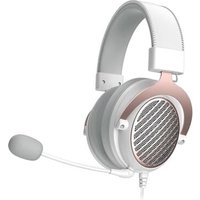 Headset Gamer Redragon Luna, Microfone Omnidirecional Removível, USB e cabo Y, Branco - H540W