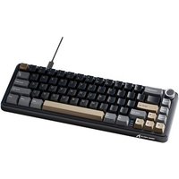Teclado Mecânico Gamer Attack Shark X66, 65% Compacto, RGB, Star Black, Preto - AS-X66-STAR-BK