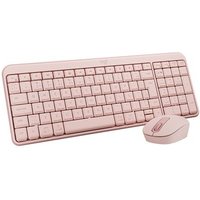 Kit Teclado e Mouse Sem Fio Logitech MK250 Compacto, Mouse Ambidestro, Bluetooth, ABNT2, Compatível PC e Mac, Rosa - 920-013518