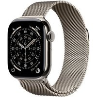 Apple Watch Series 11 GPS + Cellular, Caixa Natural de Titânio de 42 mm, Pulseira Natural Estilo Milanês - MF8P4AM/A