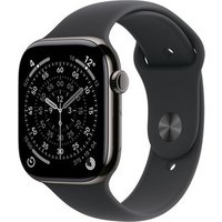 Apple Watch Series 11 GPS + Cellular, Caixa Ardósia de Titânio de 46 mm, Pulseira Esportiva Preta, Tamanho M/G - MFD24AM/A