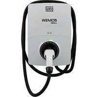 Carregador Veicular Elétrico WEG WEMOB Wall, 7.4kW, Tipo 2, Cabo de 5 Metros, Monofásico/Bifásico, 100-240V, Branco e Preto - 18480197