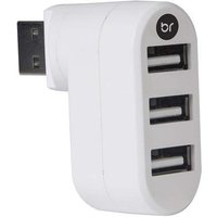 HUB USB 2.0 Bright, 3 Portas, Branco - 335