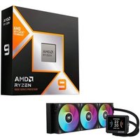 Processador AMD Ryzen 9 9950X3D, 4.4 GHz (5.5 GHz Max Turbo), Cache 144MB, 16 Núcleos, 32 Threads, AM5, Sem Vídeo Integrado - 100-100000719WOF + Water Cooler MACH1 GLACIAL, ARGB, 360mm, AMD e Intel, Preto - IMV360BK