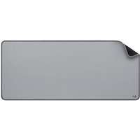 Mousepad Desk Mat Logitech Studio Series, Grande 300x700mm, Antiderrapante, Design Resistente a Respingos, Cinza - 956-000047
