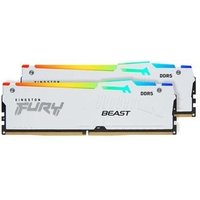 Memória RAM Kingston Fury Beast, RGB, 32GB (2x16GB), 5600MHz, DDR5, CL36, Branco - KF556C36BWEAK2-32