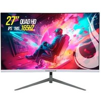 Monitor Gamer Rise Mode 27" 2K Curvo, 165hz, 1ms, IPS, Branco, HDMI e DisplayPort, sRGB 99%, Suporte Vesa - RM-MOG-27C1652K-W