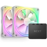 Kit com 3 Ventoinhas NZXT F120RGB Duo, 120mm, RGB, Branco - RF-D12TF-W1